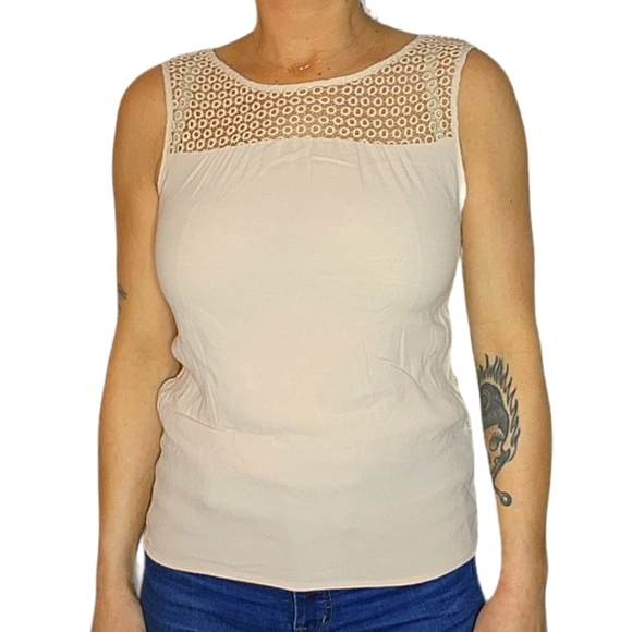 Zara Tops - Zara Basic Sleeveless Blouse Size Medium Creme